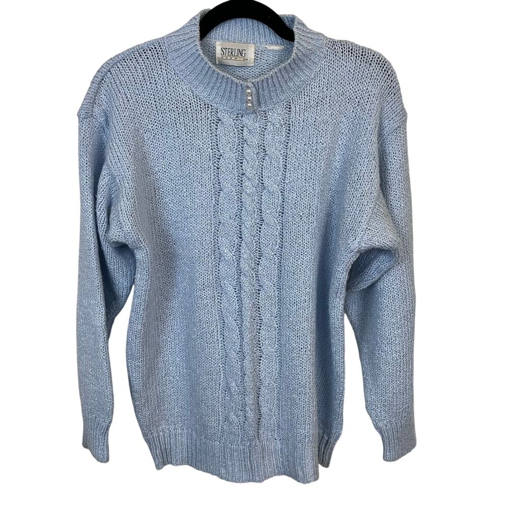 Sterling Harris Light Blue Knit Sweater Medium
